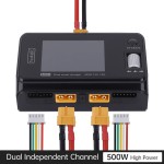 ToolkitRC M6D Dual Charger 500w 15A High Power 1-6S DC Dual Smart Discharger Battery Balance Charger for RC FPV Drone Kit